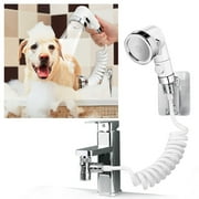 Pet shower Attachment for Bathtub Faucet , Sink Faucet Sprayer Hose Attachment -White